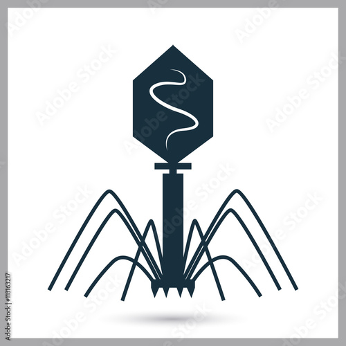 Bacteriophage icon on the background