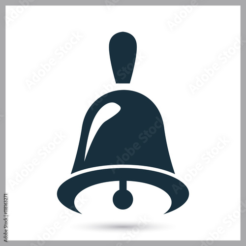 School bell icon on the background