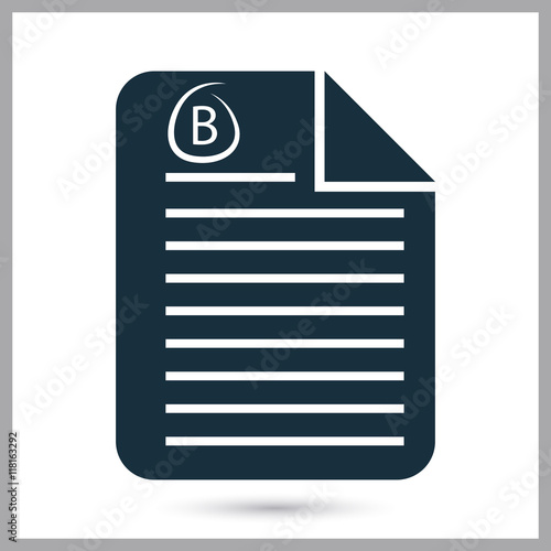 Examination test with score satisfactory icon