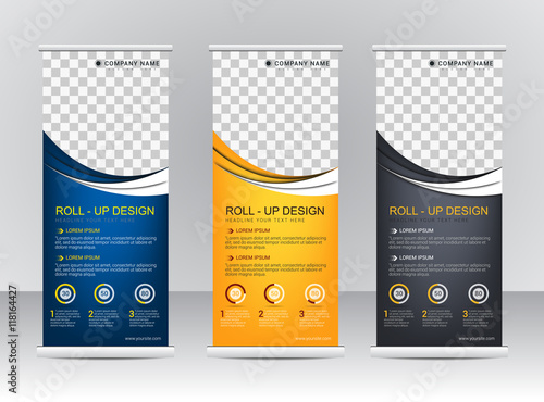 Roll up banner stand template design