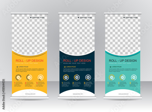 Roll up banner stand template design