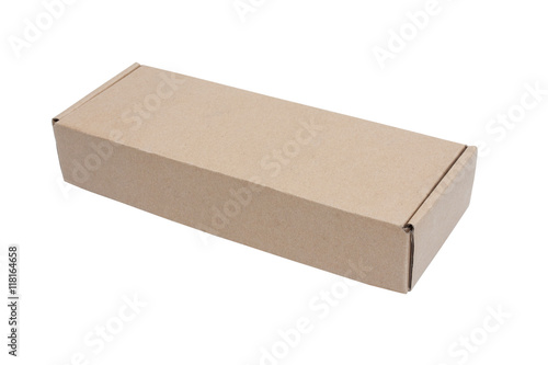 Cardboard box isolated on white background. © japhoto