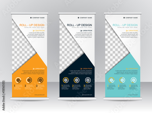 Roll up banner stand template