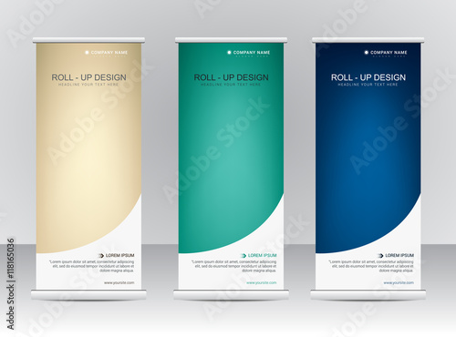 Roll up banner stand template