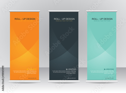 Roll up banner stand template