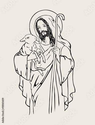 Good Shepherd, art vector design