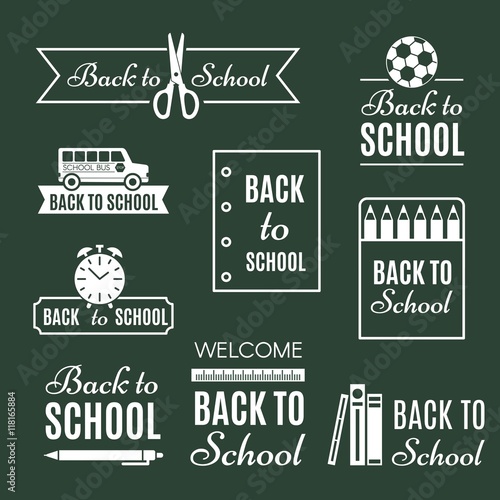 Logotipos e insignias de vuelta al colegio
