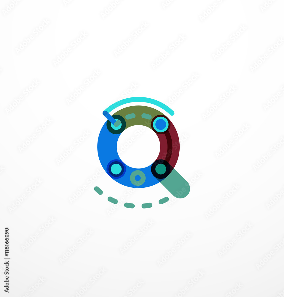 Obraz premium Linear letter concept
