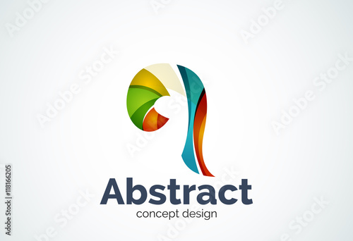 Free Download Abstract swirl logo template, smooth elegant shape concept - GFXLoad