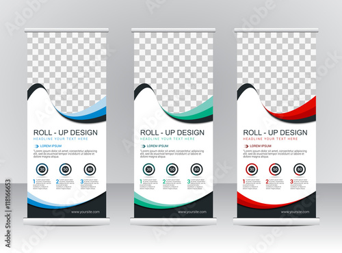 Roll up banner stand template