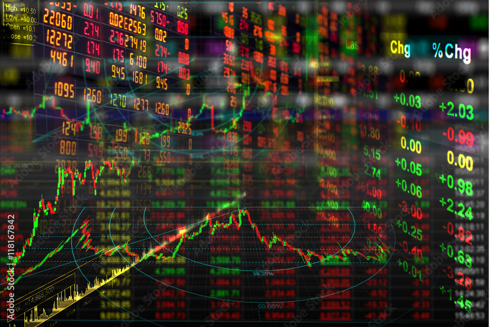 Obraz premium stock exchange graph background