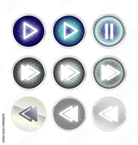 Free Download luxury play icon set - GFXLoad