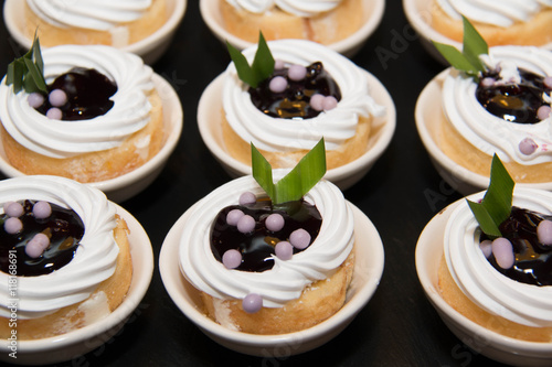  Collection of delicious blueberry cake mini dessert