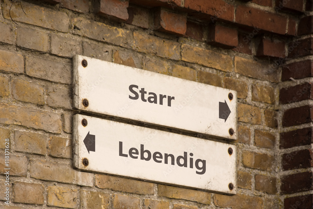 Fototapeta premium Schild 100 - Lebendig