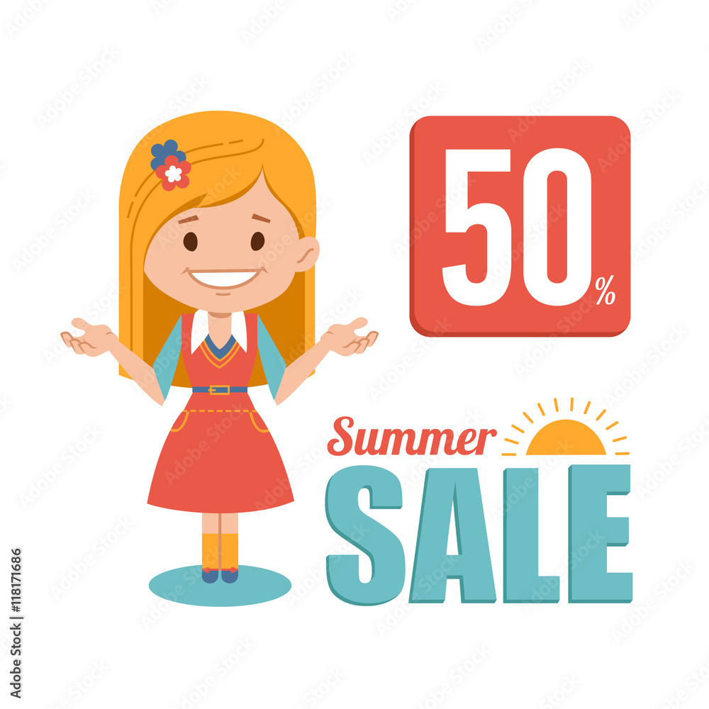 Summer discounts , seasonal sale, vector banner. Summer discounts , seasonal sale, vector banner.