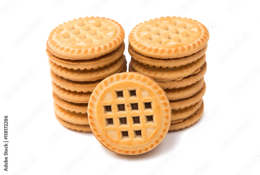 Sandwich biscuits, filled with chocolate Sandwich biscuits, filled with chocolate