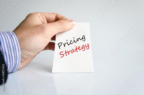 Pricing strategy text concept