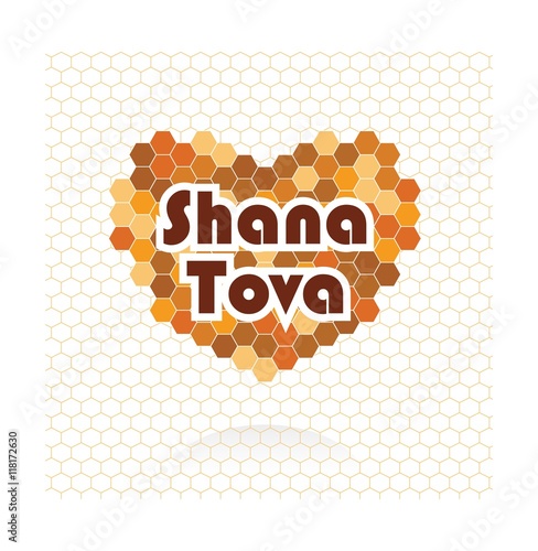 happy new year in Hebrew. Rosh Hashana greeting card