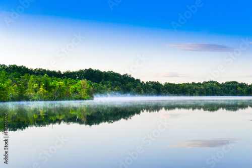 Seenlandschaft im Land Brandenburg - Abenddämmerung