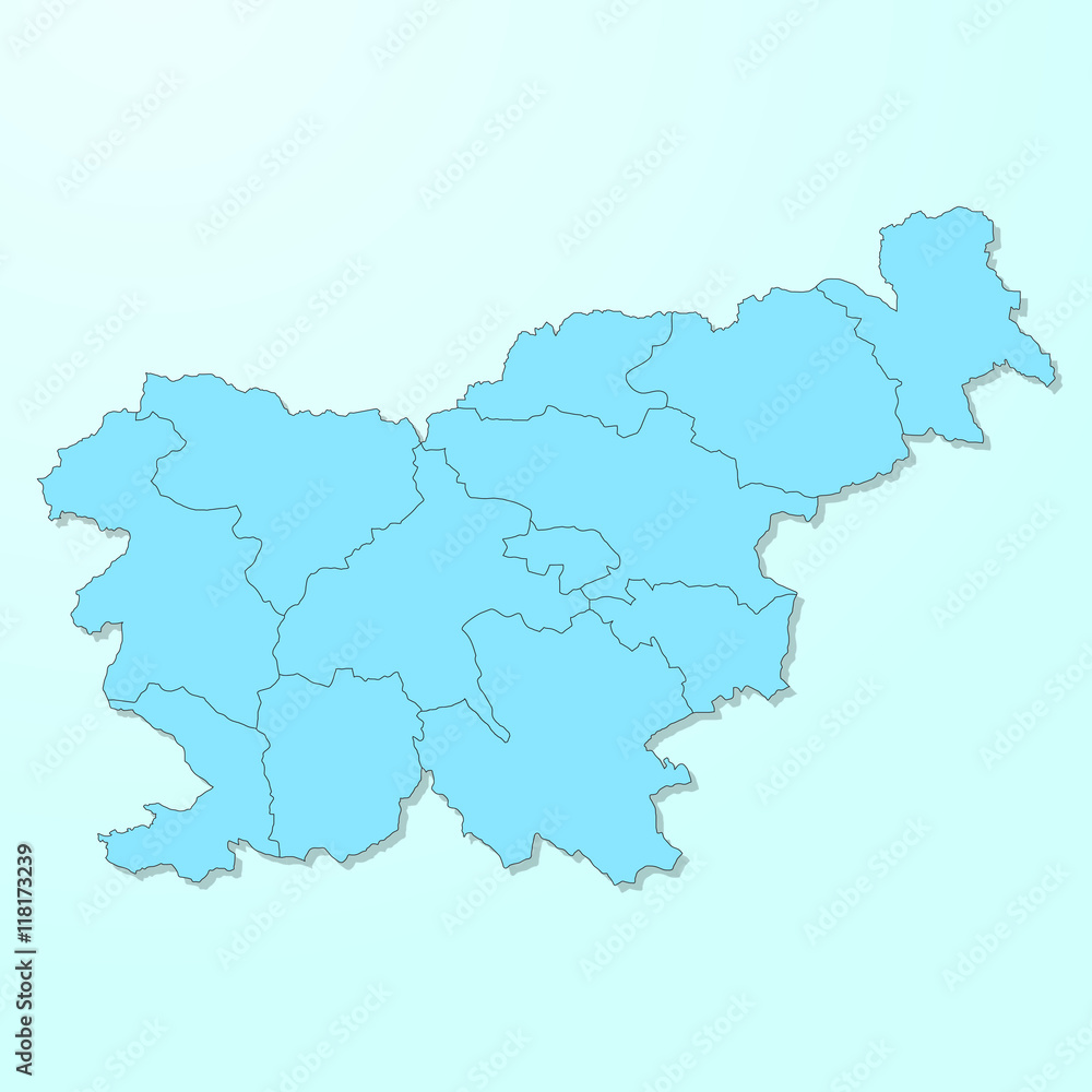 Slovenia blue map on degraded background vector