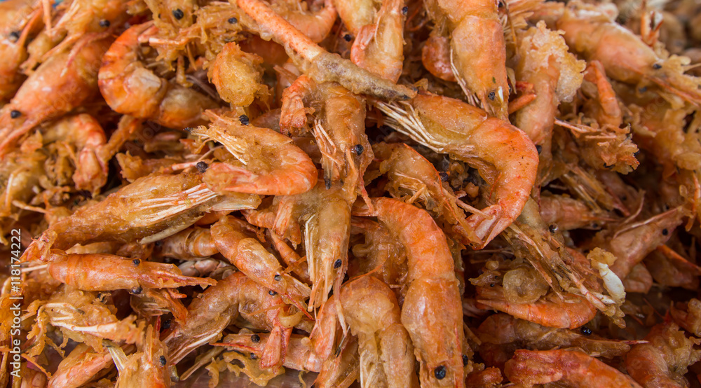 Deep fried shrimp. Deep fried shrimp.