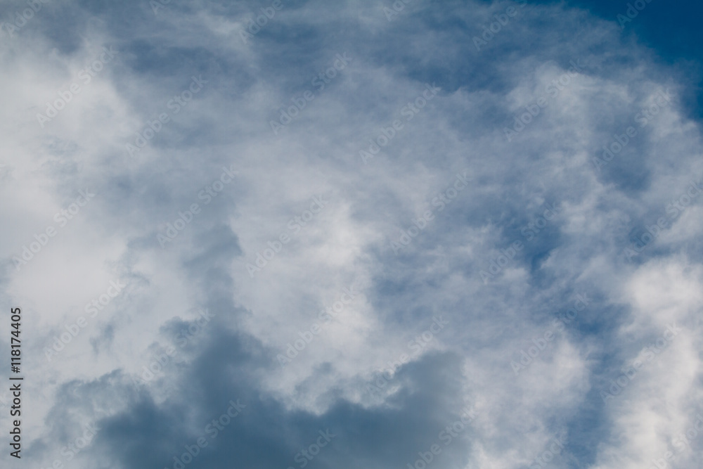 clouds in the blue sky