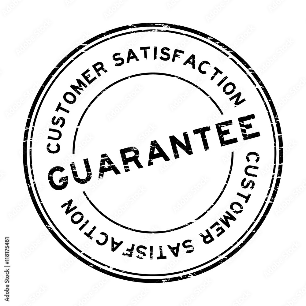 Grunge black guarantee and customer satisfaction rubber stamp on