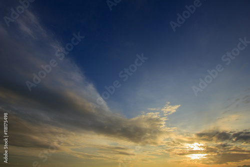 landscape of beautiful sky and streaky cloud in morning (can use as background)