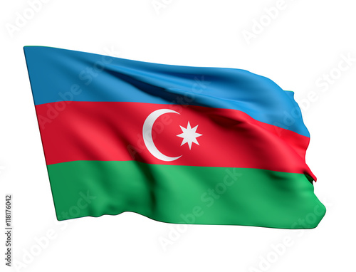 3d rendering of a Azerbaijan flag