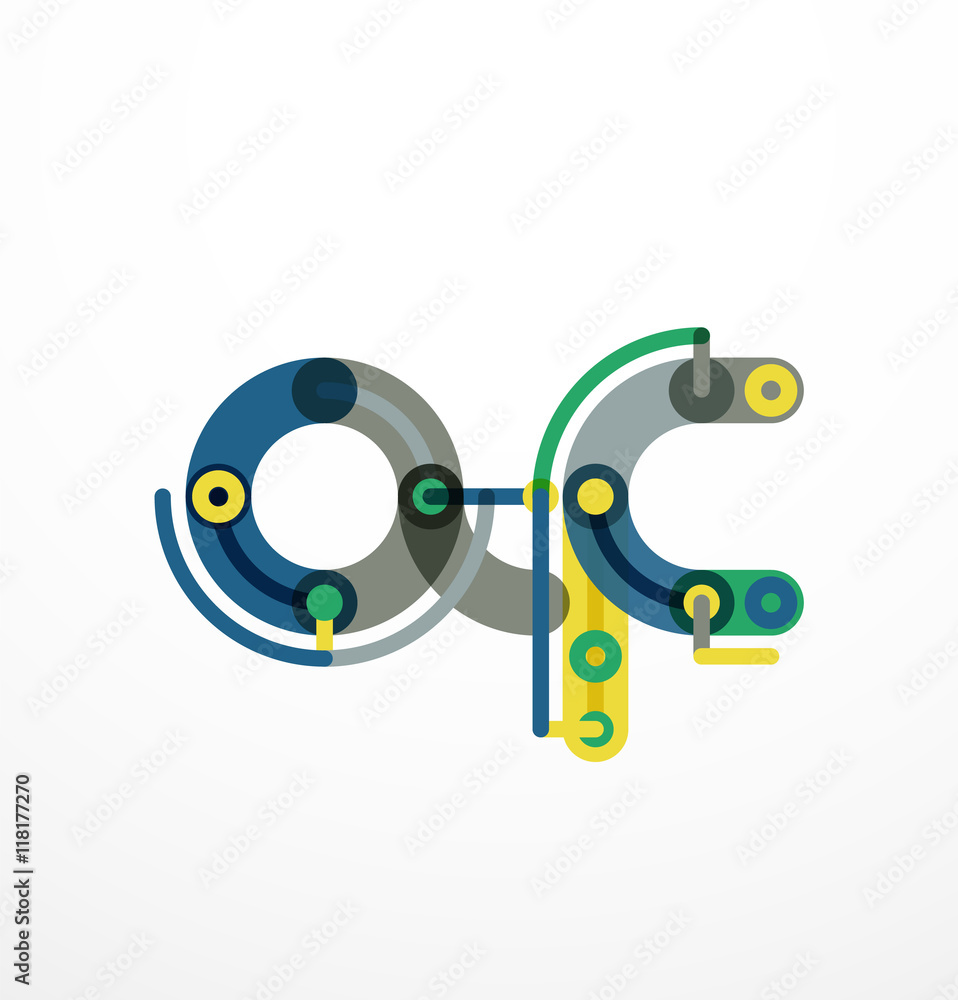 Linear initial letters, logo branding concept Linear initial letters, logo branding concept