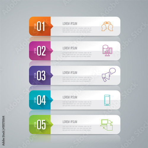 Infographic design vector and business icons.