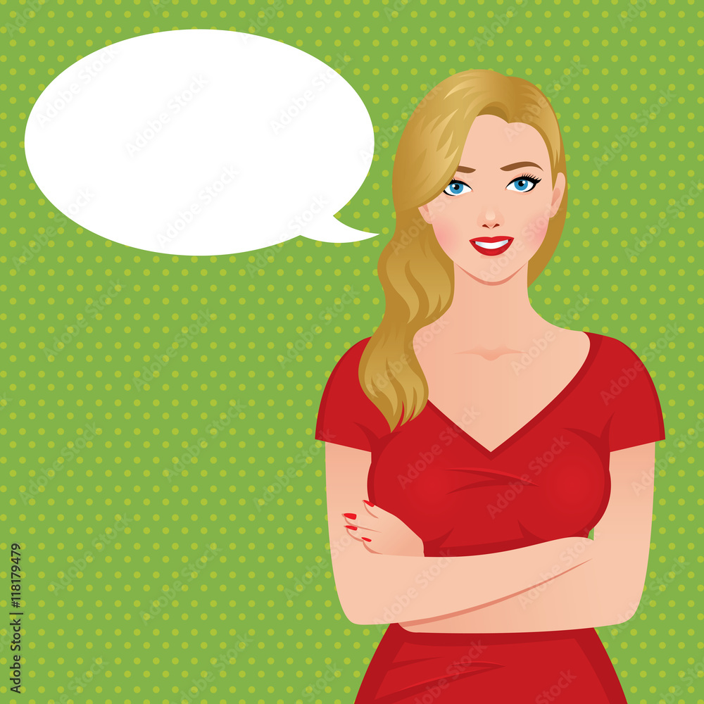 Stock vector illustration of a beautiful luxurious blond woman i Stock vector illustration of a beautiful luxurious blond woman i