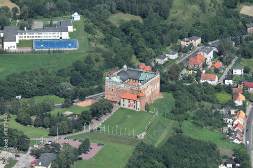 Castle in Golub-Dobrzyn - aerial view photo