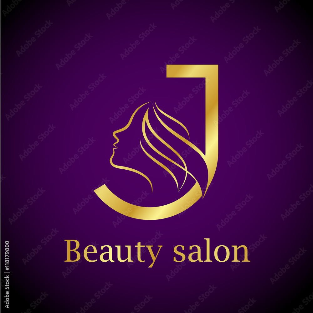 Abstract Letter J Logo Gold Beauty Salon Logo Design Template Stock Vector Adobe Stock