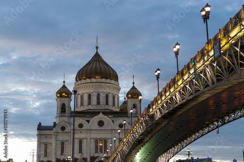 The Cathedral of Christ the Saviour in the summer evening in Moscow