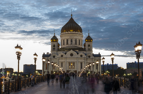 The Cathedral of Christ the Saviour in the summer evening in Moscow