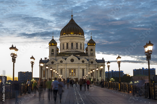 The Cathedral of Christ the Saviour in the summer evening in Moscow