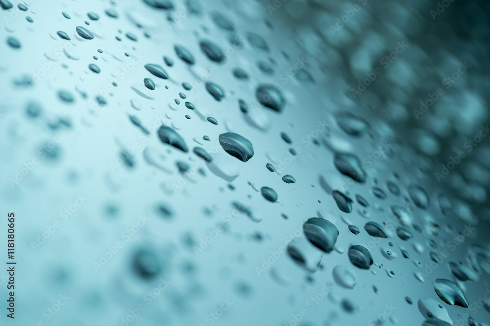 Φωτογραφία water rain drop on windshield or car front glass, raining season or moisture wet concept