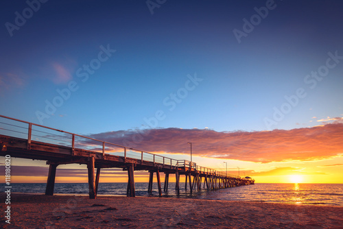Henley Beach Jetty at sunset © myphotobank.com.au