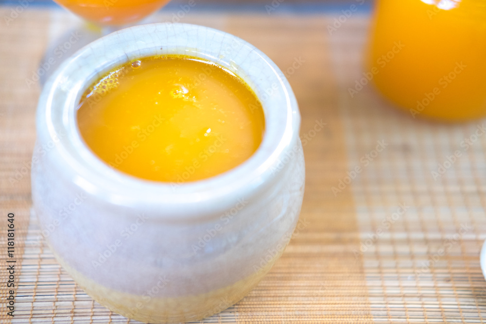 Healthy orange juice in jar Healthy orange juice in jar