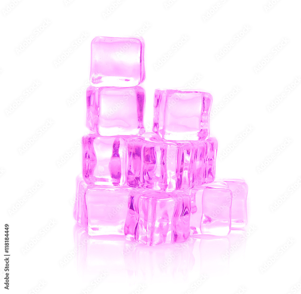 ice cubes on white background ice cubes on white background