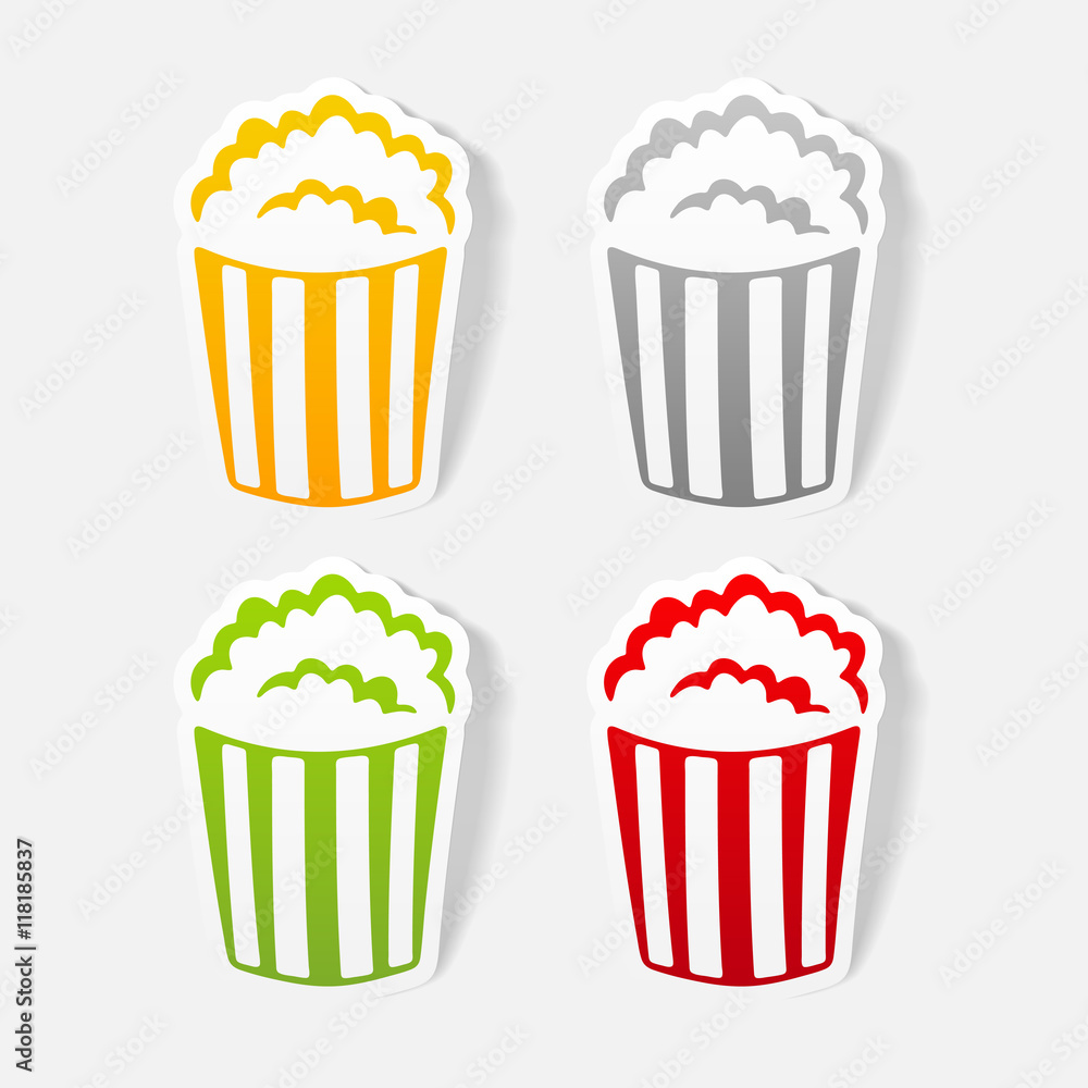 realistic design element: popcorn realistic design element: popcorn