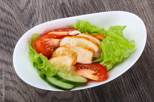 Salad with chicken breast