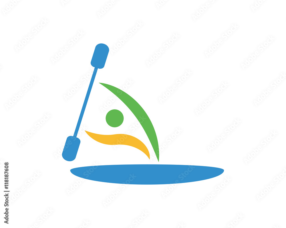 Modern Sports Logo Symbol - Rowing Stock Vector | Adobe Stock