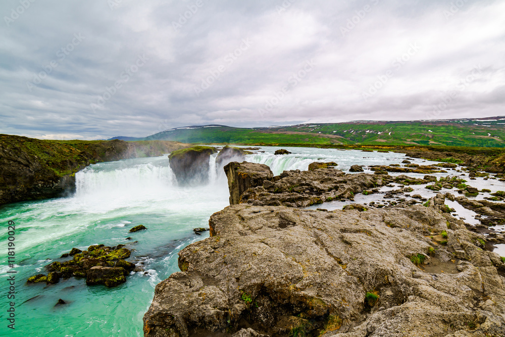 Fototapeta premium Godafoss the waterfall near Myvant District