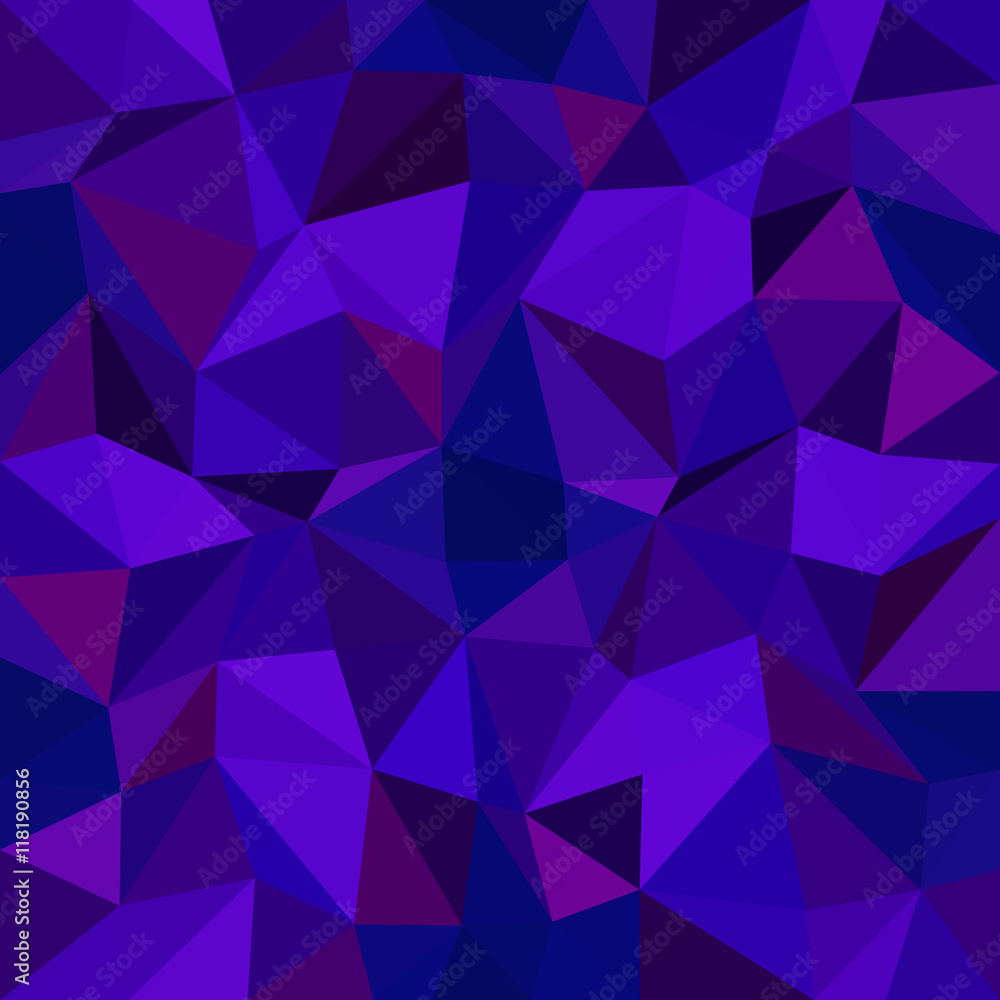 Kaleidoscopic low poly triangle style vector mosaic background