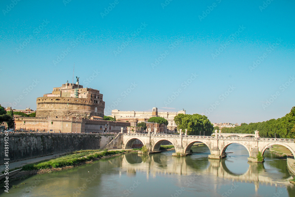 Rome - Ponte Vittorio Emanuele II - Castel Sant'Angelo Rome - Ponte Vittorio Emanuele II - Castel Sant'Angelo