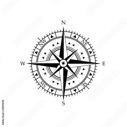 compass wind rose icon

