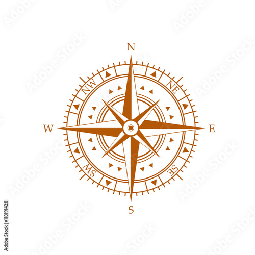 compass wind rose icon

