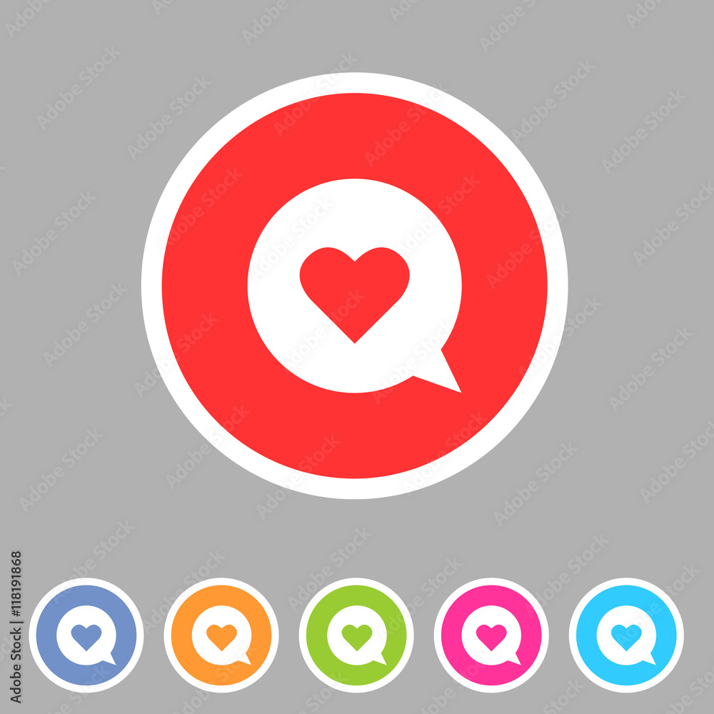 Dating love chat romantic heart icon flat web sign symbol logo label Dating love chat romantic heart icon flat web sign symbol logo label